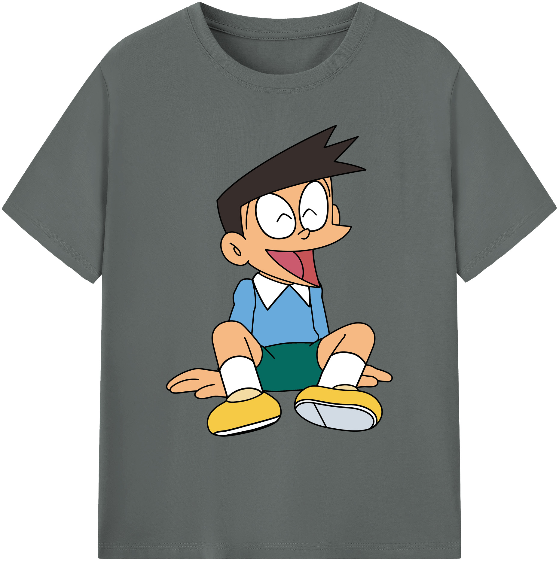 （画像用） ドラえもん 骨川 スネ夫 Doraemon Honekawa Suneo 綿100％ メンズ半袖Tシャツ｜肌触りやわらか＆通気性